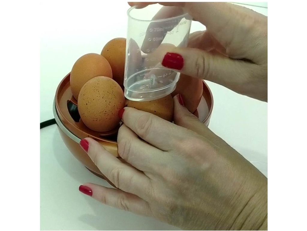 Pierce eggs in the Perfect Egg Maker