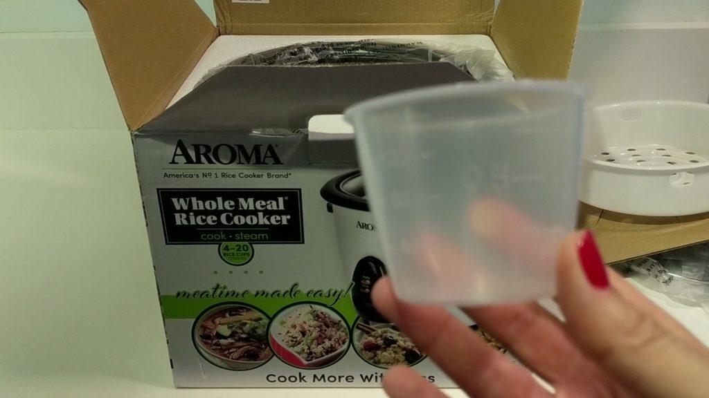 Measuring cup inside the box